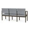Lesro Lenox 3 Seat Tandem Seating W/ Arms, 64.5 in W 24.5 in L 32 in H LS3103 - alternate 2